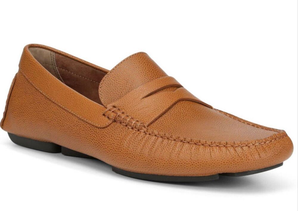 DONALD PLINER Varran Pebbled Leather Penny Loafer Size 10M